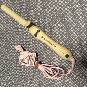 Beachwaver B1 Hair Curler - Cream and Pink